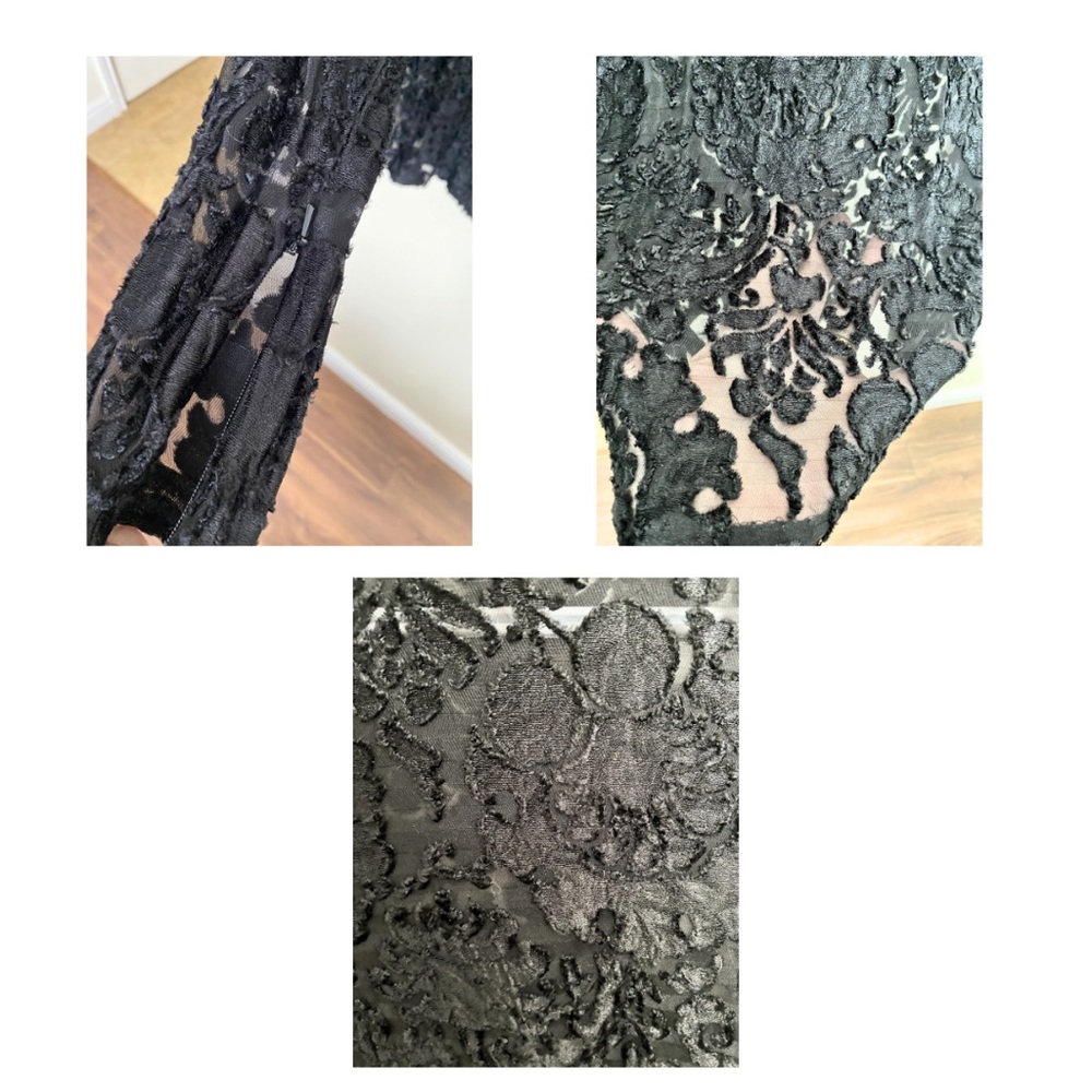 Ellen Tracy Elegant Victorian Black Lace Blouse - Picture 4 of 6